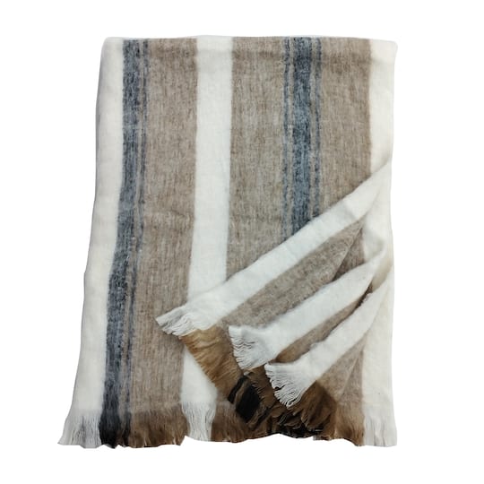 50" x 60" Brown Striped Throw by Ashland®
